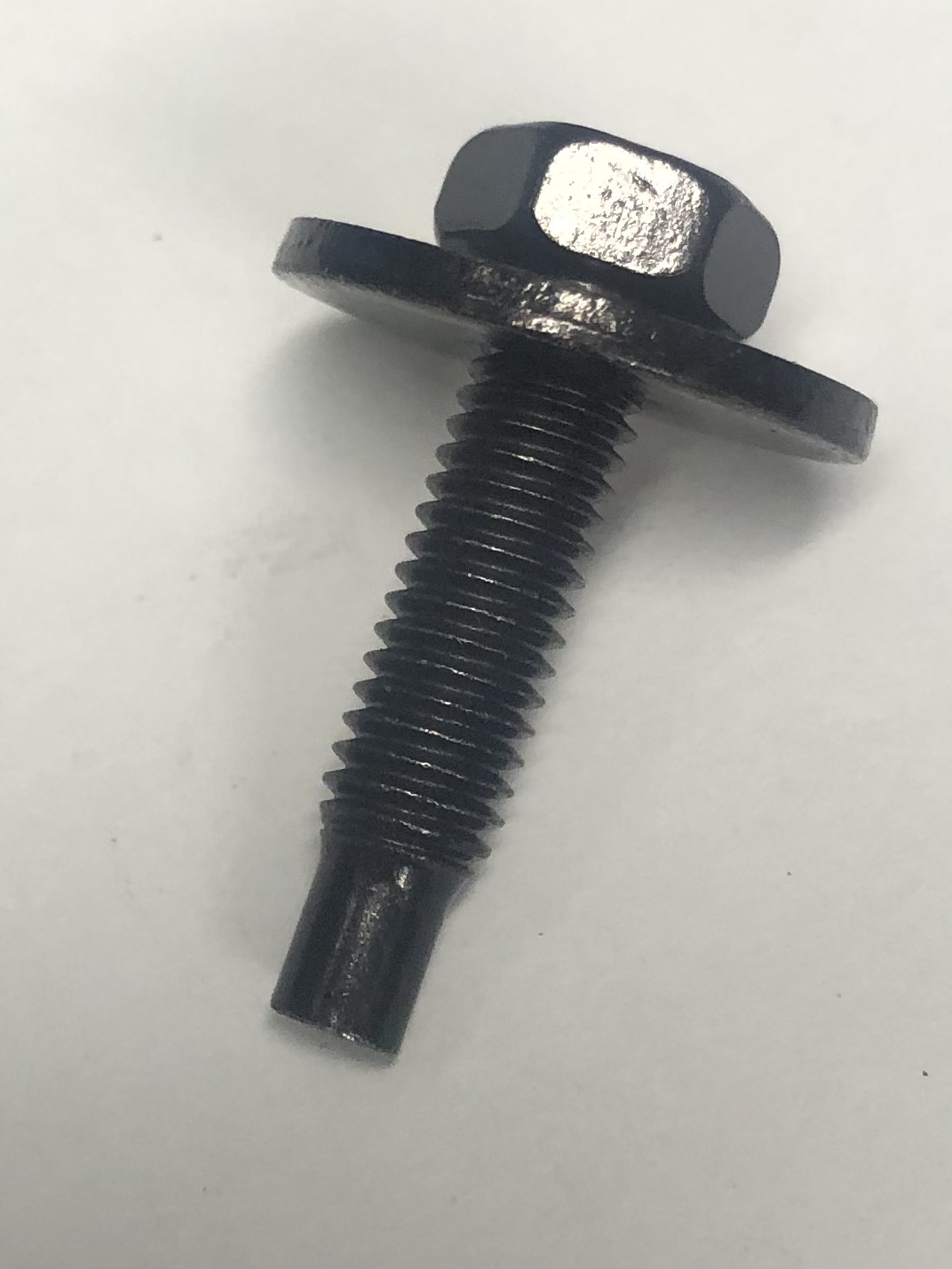 B1497B/20 - 6mm x 25mm black zinc bolt large guard washer (pack20)