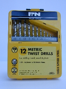 Drill Bits Set metric 13 piece 1mm - 6.5mm