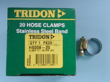 Tridon Hose Clamps HS8 13-25mm  Box of 20