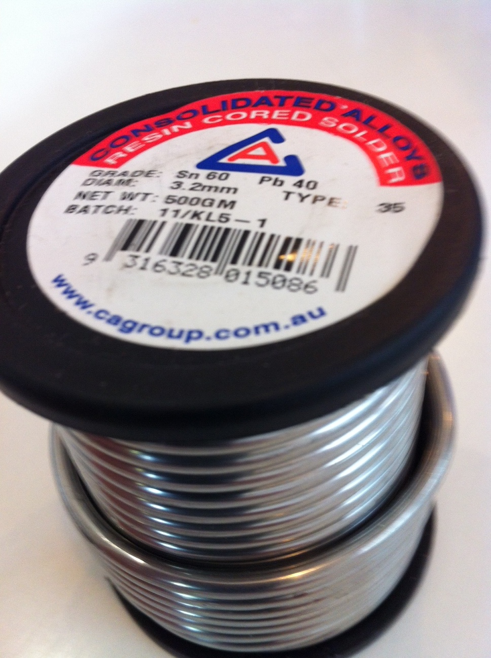 Solder Spool Resin Core 40/60 3.2mm large 500gm spool